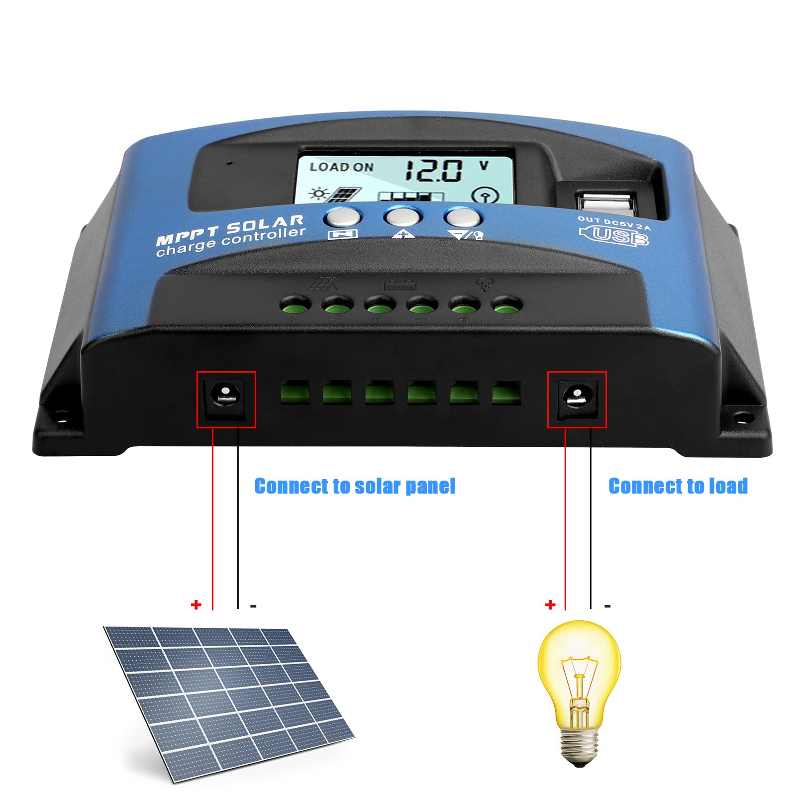 MPPT Solar Charge Controller Regulator(12V/24V ) 50A
