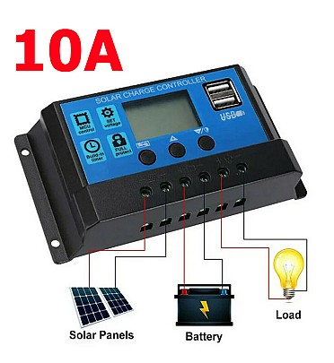 Solar Charge Controller Regulator(12V/24V ) 10A