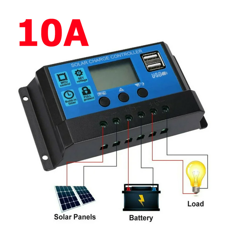 Solar Charge Controller Regulator(12V/24V ) 10A