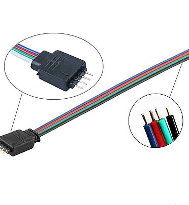 Male RGB LED strip connection cable (4 pin)