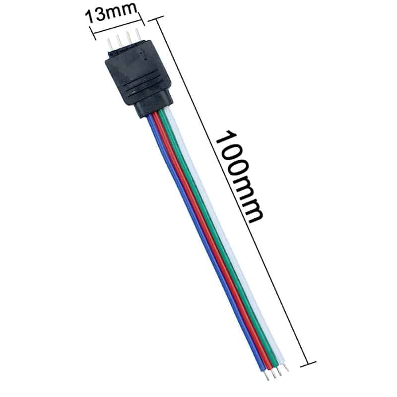 Male RGB LED strip connection cable (4 pin)