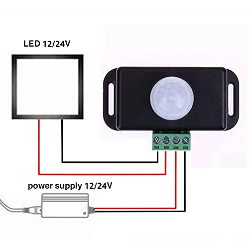 Infrared PIR Motion Sensor Switch (PIR-8) DC 5V-24V & 6A