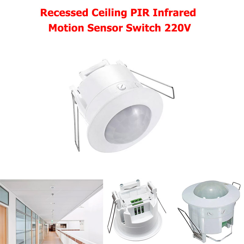 Recessed Ceiling PIR Infrared Motion Sensor Switch 220V