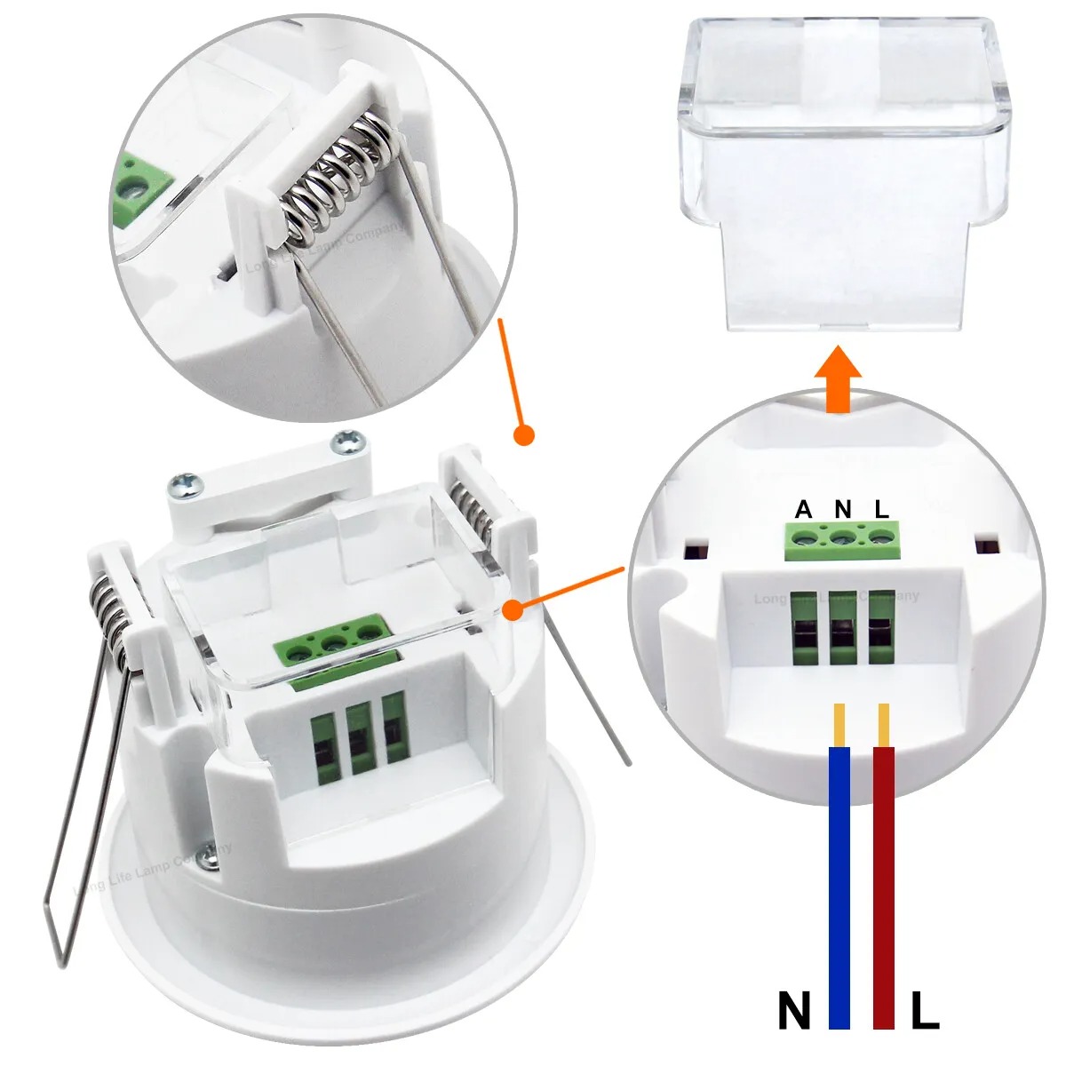 Recessed Ceiling PIR Infrared Motion Sensor Switch 220V