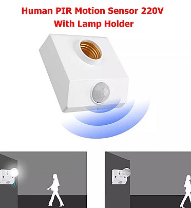 Human PIR Infrared Motion Sensor 220V Switch With Lamp Holder Light Holder for LED Lamp