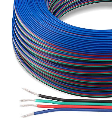 Connector Cable Wire 4Pin 28AWG  (1Meter) For RGB LED Strip