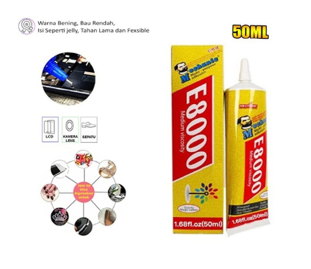 Mechanic® E8000 Multipurpose Adhesive (Medium Viscosity) - 50ml