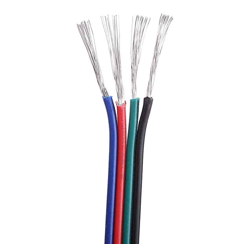 Connector Cable Wire 4Pin 28AWG  (1Meter) For RGB LED Strip
