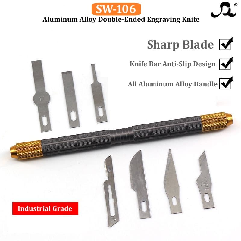 Knife Blade Set (8in1) Multi-Purpose Mobile Phone Repair Tool With Handle (SW-106)