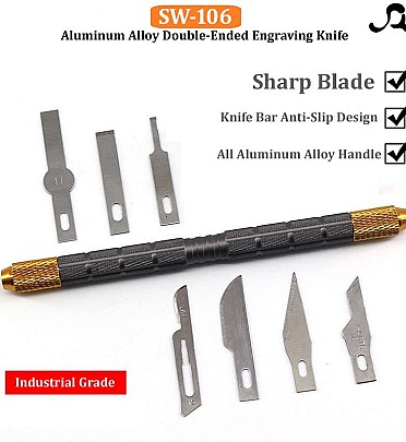 Knife Blade Set (8in1) Multi-Purpose Mobile Phone Repair Tool With Handle (SW-106)