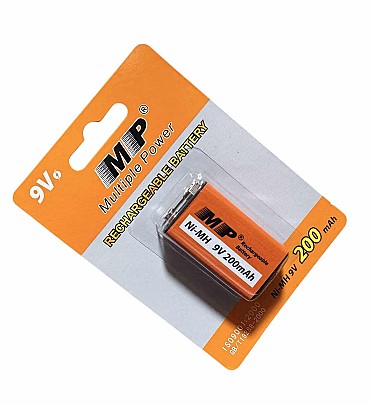 Battery 9V MP (Ni-MH) Rechargeable 200mah