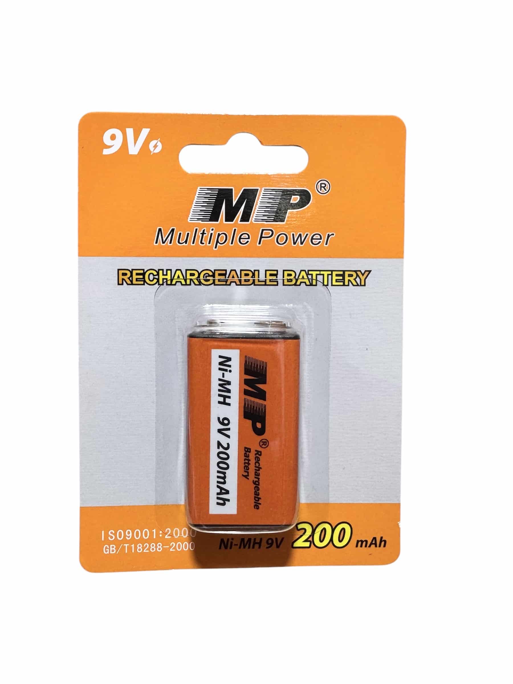 Battery 9V MP (Ni-MH) Rechargeable 200mah
