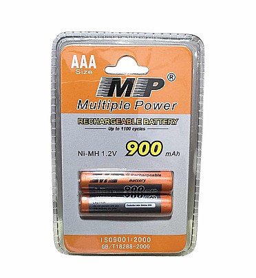 MP Rechargeable Battery AAA Ni-MH 900mAh 1.2V (2pcs)