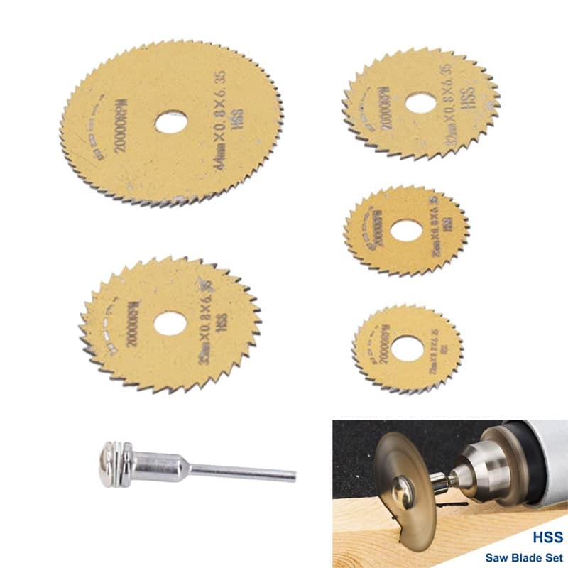 Mini Circular Saw Blade Cutting Disc - 6Pcs (Titanium Coated)