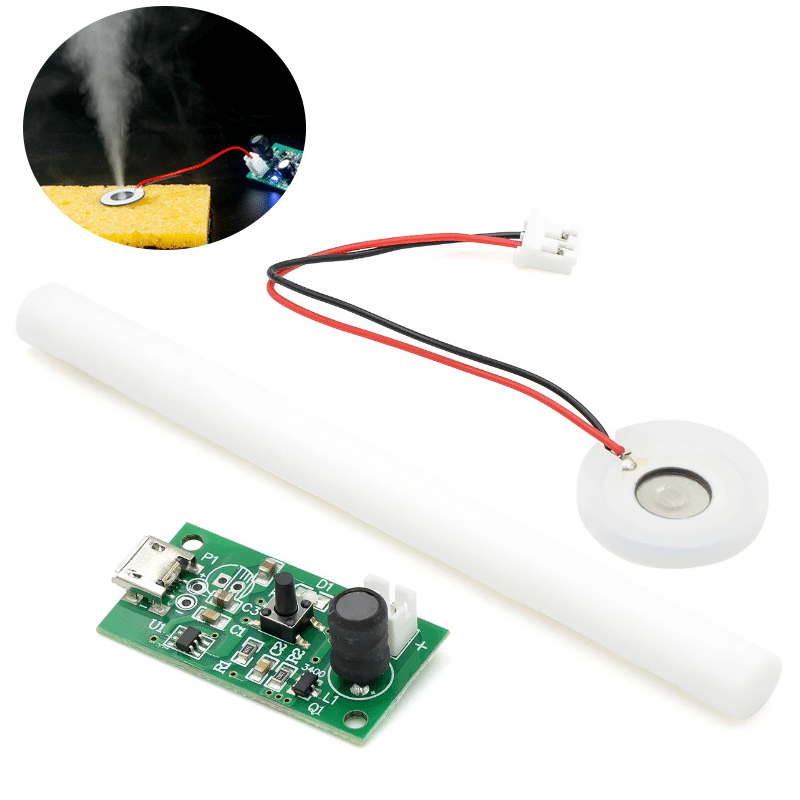 USB Mini Humidifier Mist Maker and Driver Circuit Board Fogger Atomization (Full Kit)