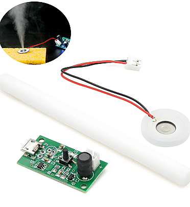 USB Mini Humidifier Mist Maker and Driver Circuit Board Fogger Atomization (Full Kit)