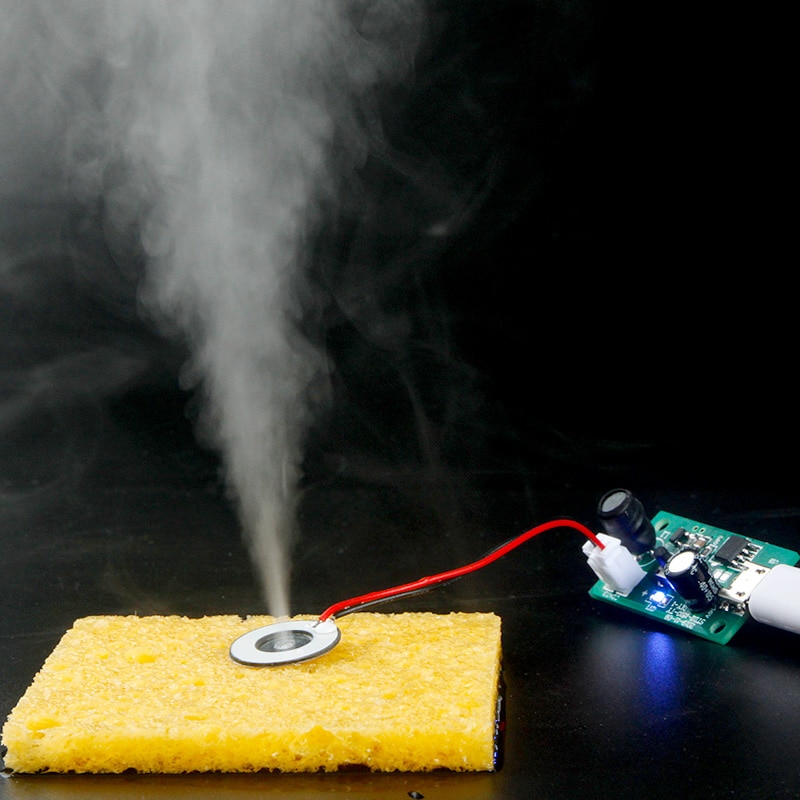 USB Mini Humidifier Mist Maker and Driver Circuit Board Fogger Atomization (Full Kit)