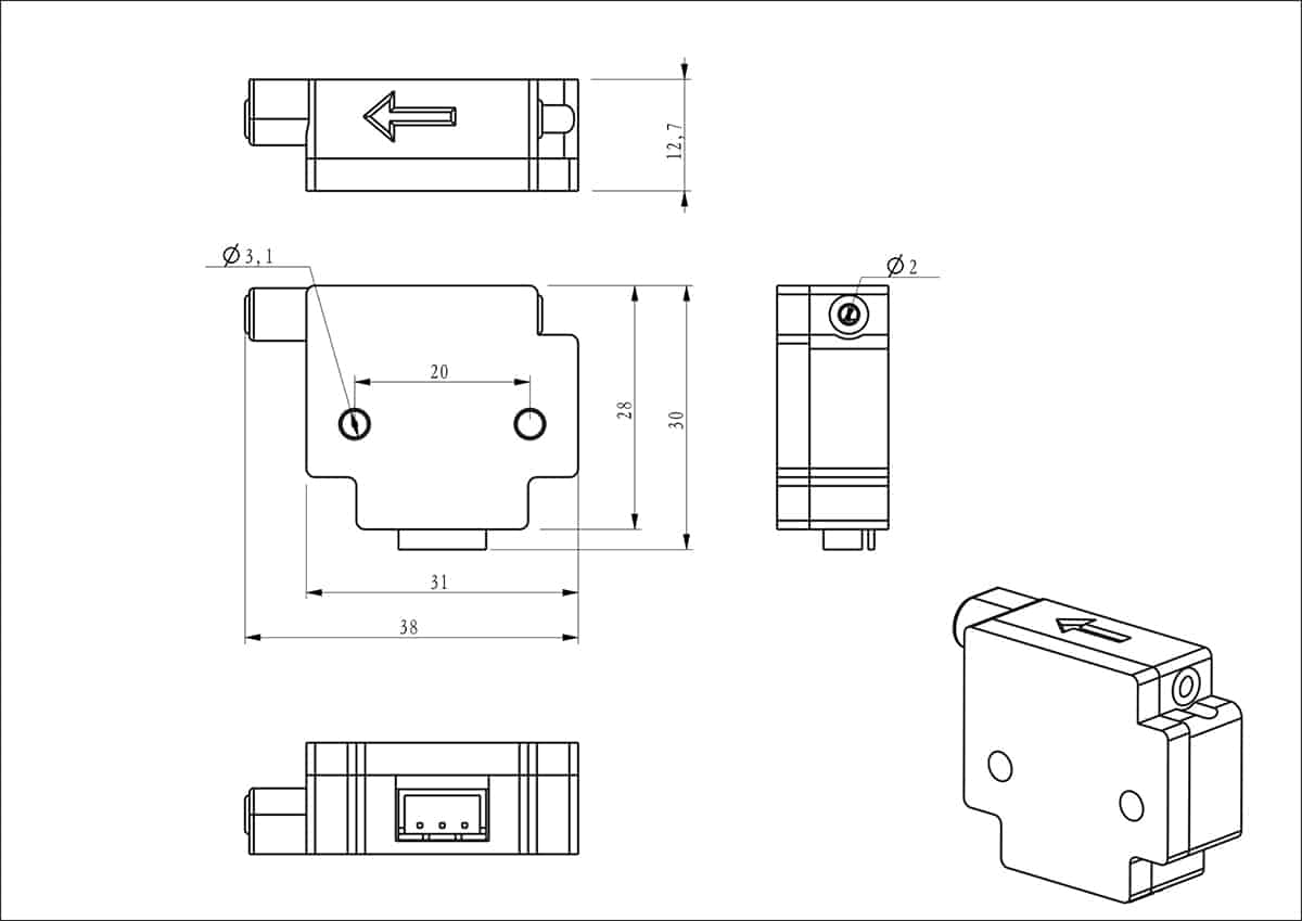 Filament Detection Sensor Module - 1.75mm