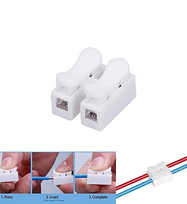 Spring Quick Connector Cable Clamp 2-Pole (250V-10A)