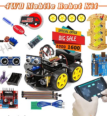 4WD Mobile Robot Car Kit