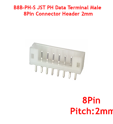 B8B-PH-S JST PH Data Terminal Male 8Pin Connector Header 2mm