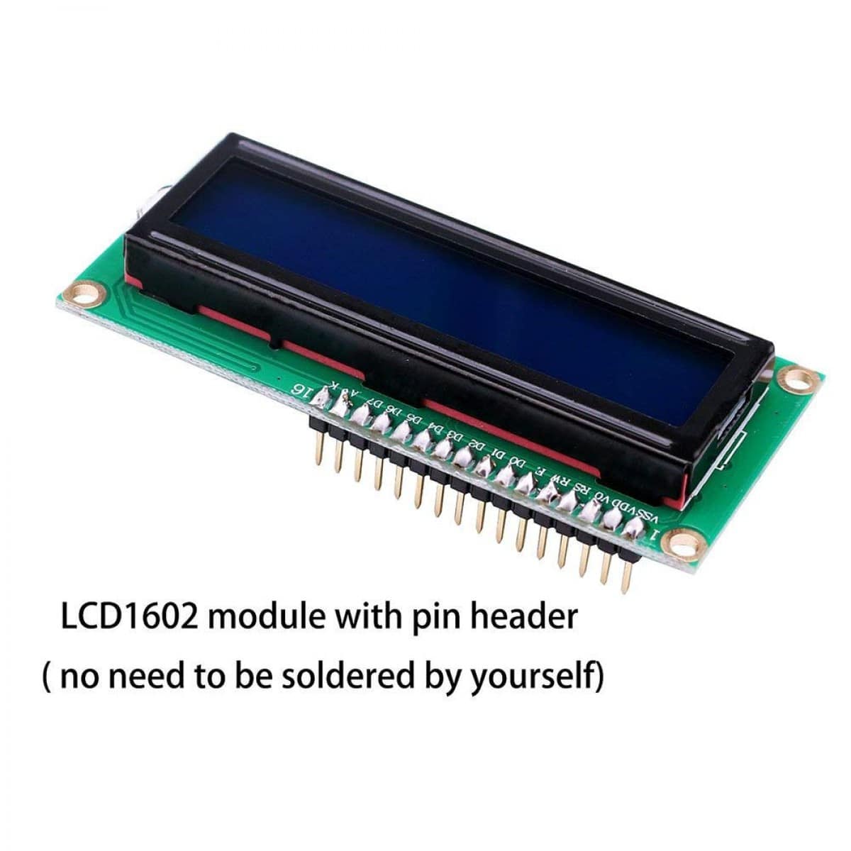 Character LCD 2x16 Blue with Soldering Pin header