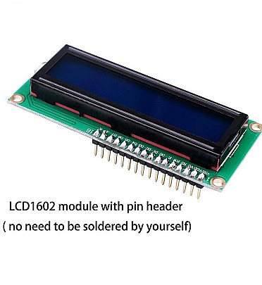 Character LCD 2x16 Blue with Soldering Pin header