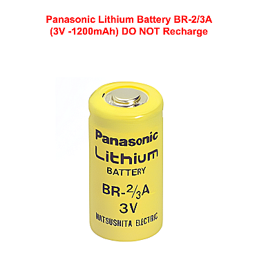 Panasonic Lithium Battery BR-2/3A (3V -1200mAh) DO NOT Recharge
