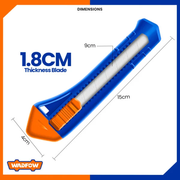 Cutter Knife Snap Off Plastic (18x100mm) With out Blade WADFOW - WSK2913