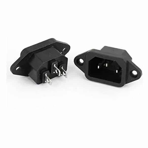 AC Power Socket 3Pins Plug Male Panel Mount  (10A - 250Vac) Connector (AC-04)