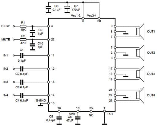 TDA7388 Audio Power Amplifier ( 4x41W )