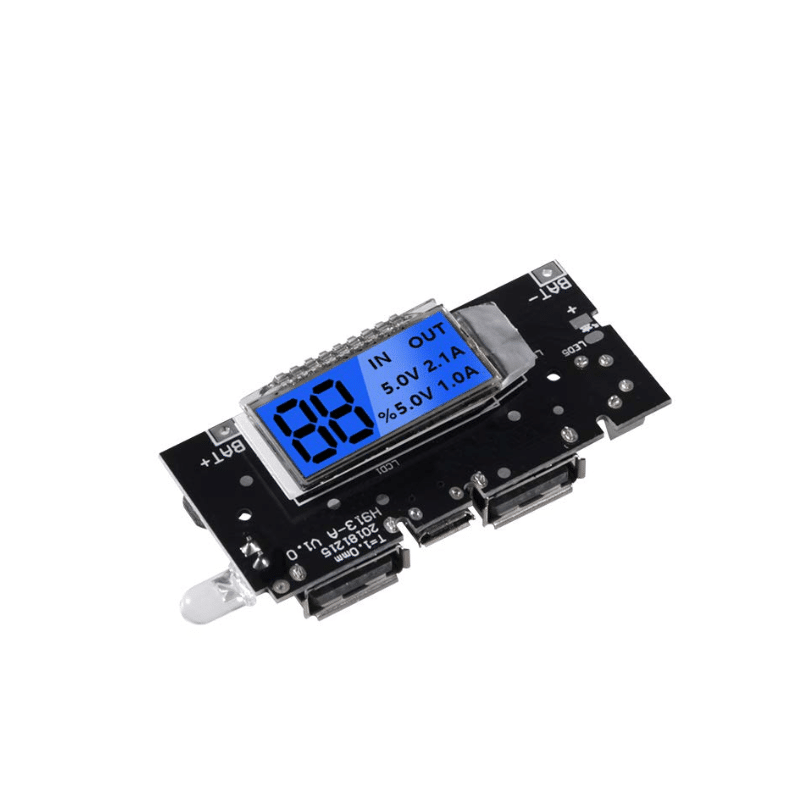 Mobile Power Bank 18650 Battery Charger Board 2.1A With Digital LCD Module (H913-A)