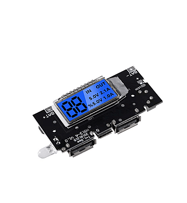 Mobile Power Bank 18650 Battery Charger Board 2.1A With Digital LCD Module (H913-A)