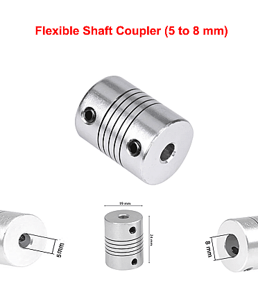 Flexible Shaft Coupler (5 to 8 mm) For Cnc And 3D Printer