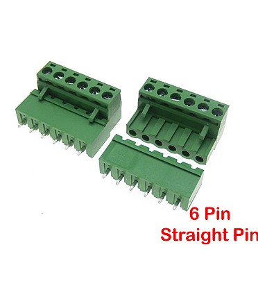 Terminal Block 6Pin Pluggable (Straight Pin) 5.08mm