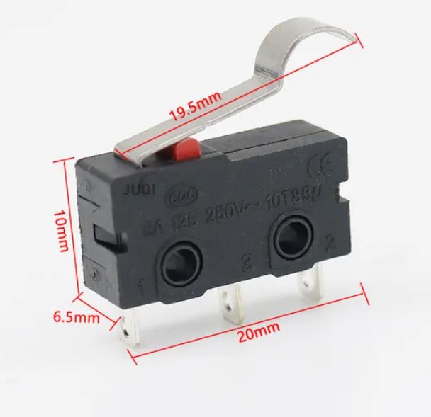 Micro Limit Switch 3Pin Curved Handle - KW11-3Z-F (1PCS)