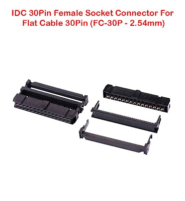 IDC 30Pin Female Socket Connector For Flat Cable 30Pin (FC-30P - 2.54mm)