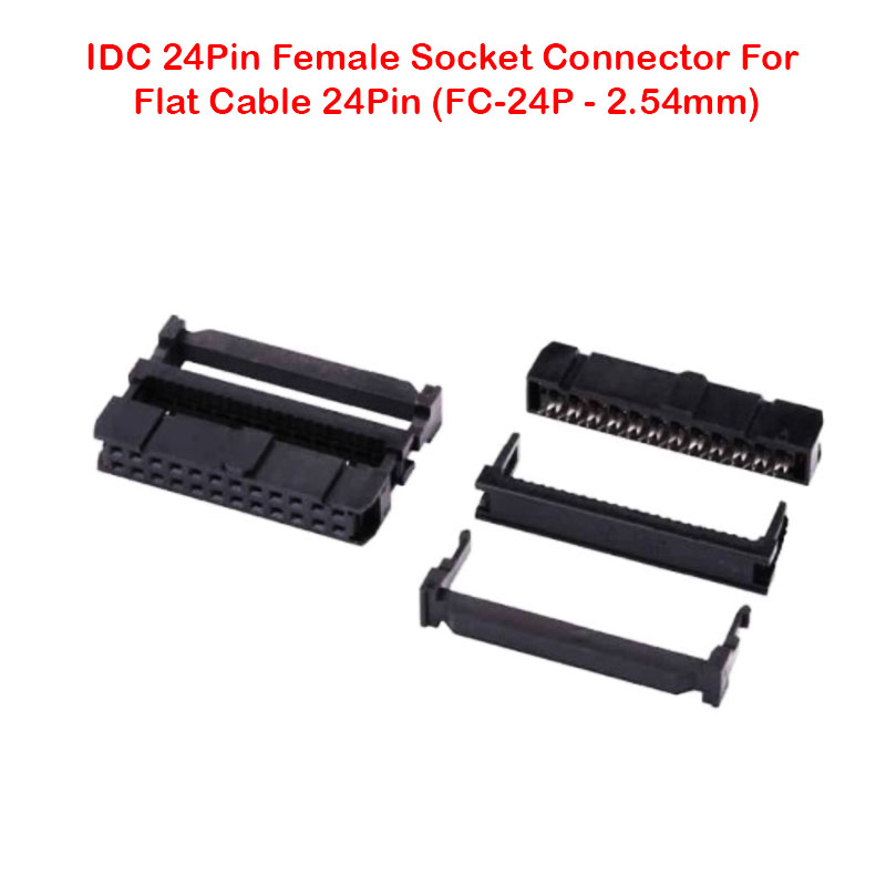 IDC 24Pin Female Socket Connector For Flat Cable 24Pin (FC-24P - 2.54mm)