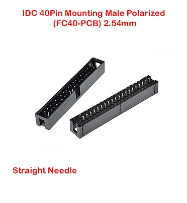 IDC 40Pin Mounting Male Polarized (FC40-PCB) 2.54mm