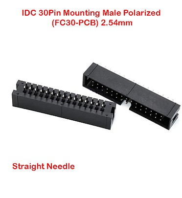 IDC 30Pin Mounting Male Polarized (FC30-PCB) 2.54mm