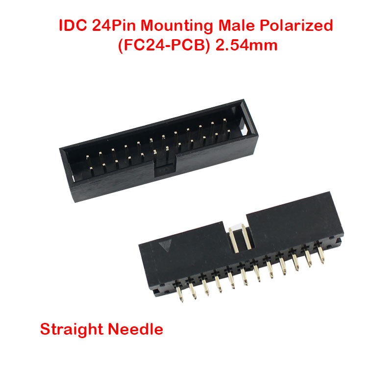 IDC 24Pin Mounting Male Polarized (FC24-PCB) 2.54mm