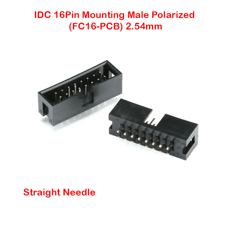 IDC 16Pin Mounting Male Polarized (FC16-PCB) 2.54mm