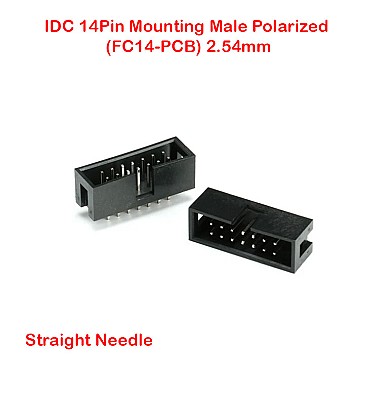 IDC 14Pin Mounting Male Polarized (FC14-PCB) 2.54mm