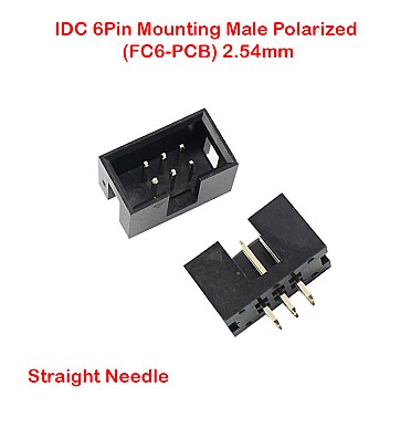 IDC 6Pin Mounting Male Polarized (FC6-PCB) 2.54mm