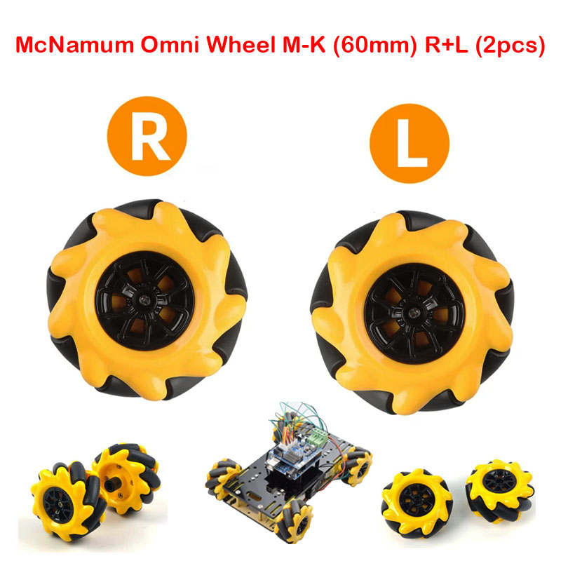 Mecanum Omni Wheel M-K (60mm) R+L (2pcs) For Robot
