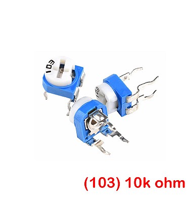 Top Adjust 10K ohm Carbon Trimmer Potentiometer (RM065)