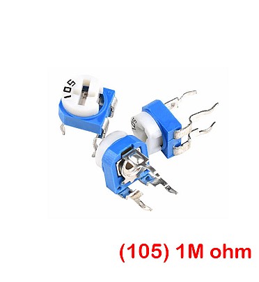 Top Adjust 1M Ohm Carbon Trimmer Potentiometer (RM065)