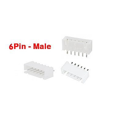 Data Terminal Male 6 Pin Connector JST XH 2.54mm On PCB