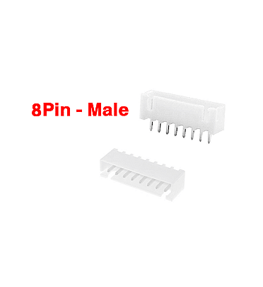 Data Terminal Male 8 Pin Connector JST XH 2.54mm On PCB