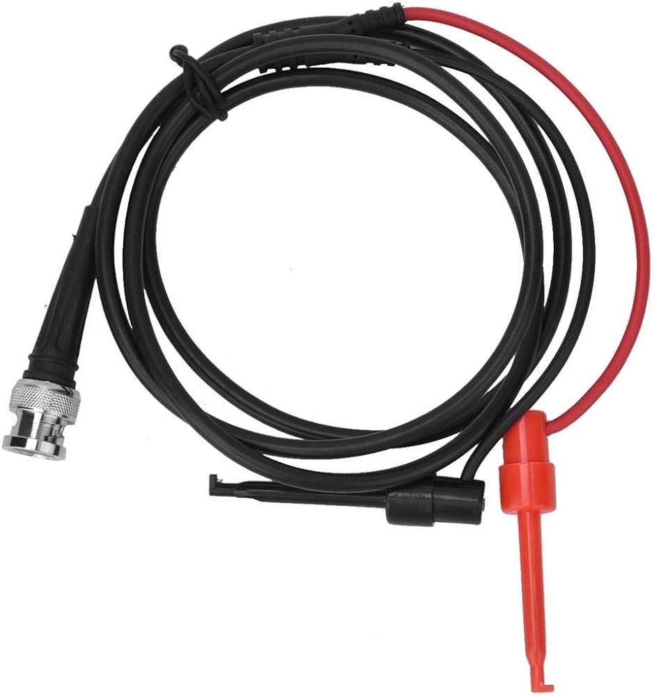 Oscilloscope Test Probe (P1007) BNC Male Plug Q9 to Dual Test Hook Clip